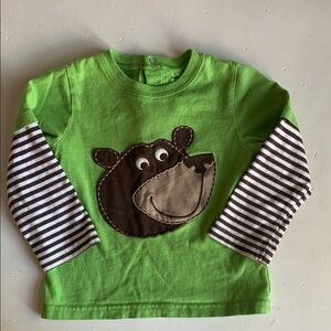 Carter’s 24 Months Green Bear Boys Long Sleeve Shirt